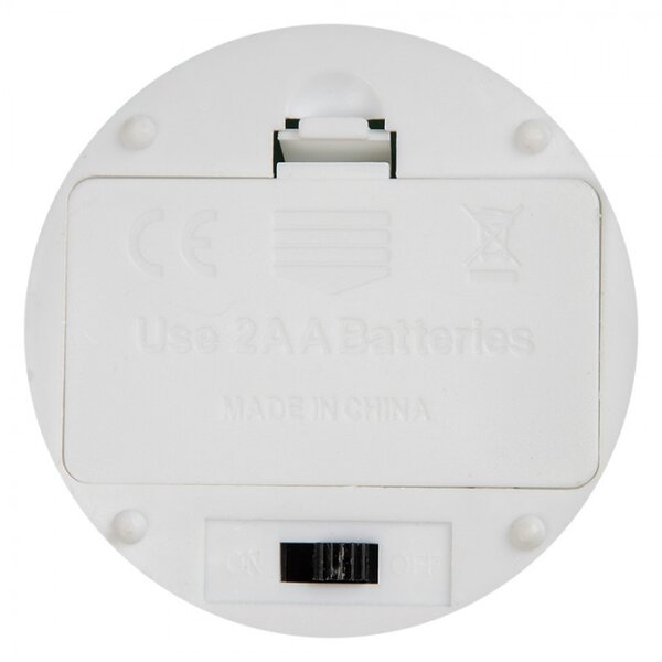 Šedá široká LED svíčka pruhovaná Bobby – 8x10 cm