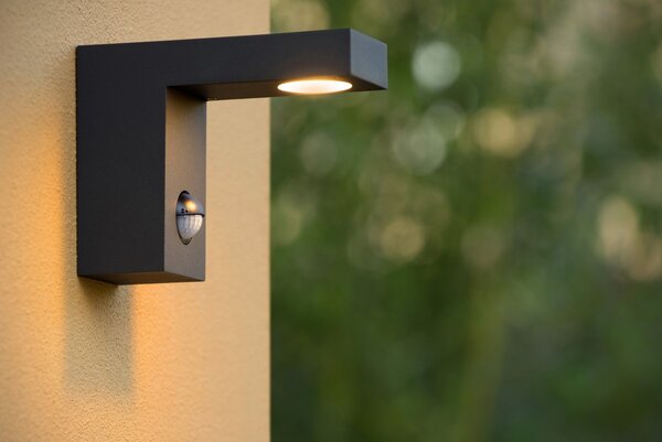 LED venkovní nástěnné svítidlo Lucide Texas 28850/24/30 1x6W LED - designová řada / pohybové čidlo