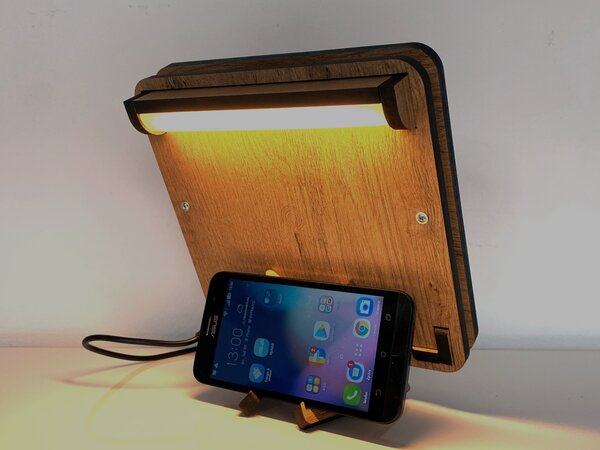 "Ptáček" lampa 19x19cm provedení povrchu: dub