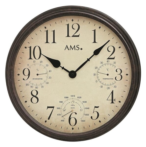 Retro hodiny s meteostanicí AMS 9463