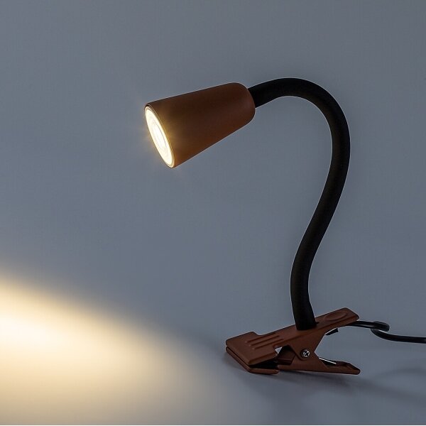 Rabalux 74090 - Stolní lampa s klipem ALDO 1xGU10/7W/230V oranžová