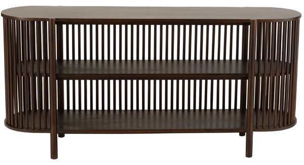 Tmavě hnědý mangový toaletní stolek J-line Gilmore 160 x 38 cm