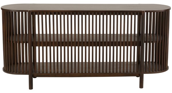 Tmavě hnědý mangový toaletní stolek J-line Gilmore 160 x 38 cm