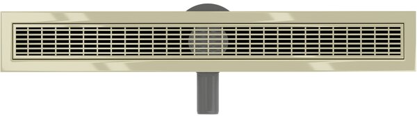 Mexen Flat 360°, nerezový sprchový žlab vzor M33 50 cm, zlatá lesklá, 1533050-40