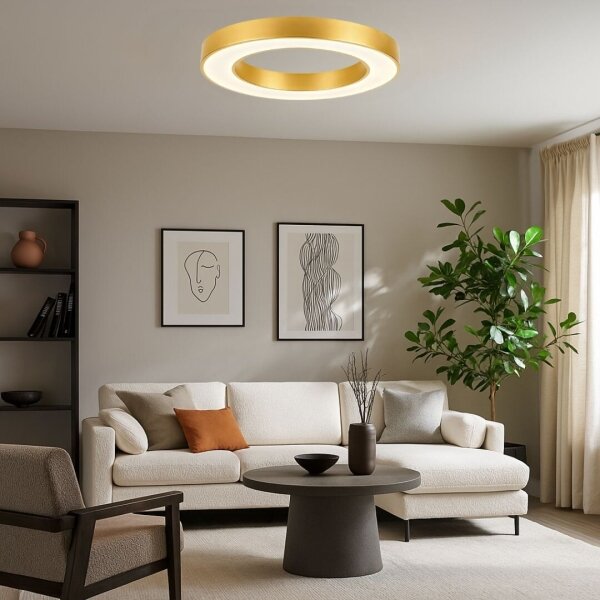 Rabalux 71363-LED Stm stropní sv CIRANO LED/45W/230V 3000-6500K pr.60cm zlatá+DO