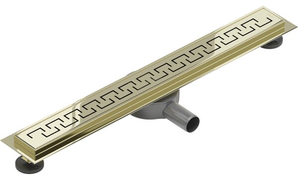 Mexen Flat 360°, nerezový sprchový žlab vzor M15 50 cm, zlatá lesklá, 1524050-40