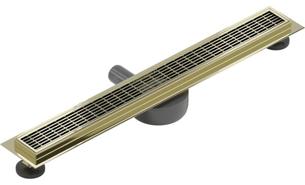 Mexen Flat 360°, nerezový sprchový žlab vzor M33 50 cm, zlatá lesklá, 1533050-40