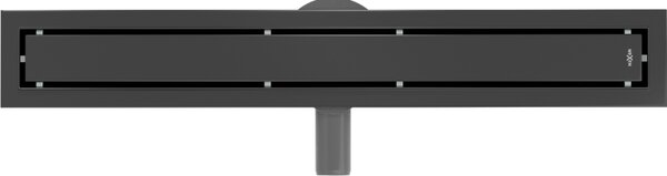 Mexen Flat 360°, nerezový sprchový žlab vzor M13 2v1 pro vložení dlažby 50 cm, černá matná, 1710050-40