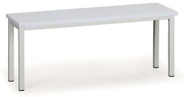 Šatní lavice, sedák - lamino, délka 1000 mm, šedé nohy, šedá
