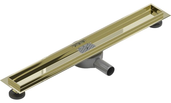 Mexen Flat 360, tělo žlabu s rotačním sifonem 50 cm, zlatá lesklá, 1540050