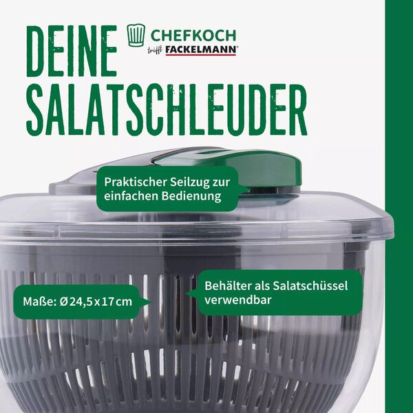 ODSTŘEDIVKA NA SALÁT Chefkoch+Fackelmann - Cedníky, Online Only