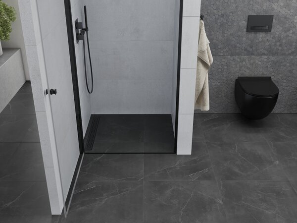 Mexen Pretoria sprchové dveře výklopné 70 cm, transparentní, černé - 852-070-000-70-00