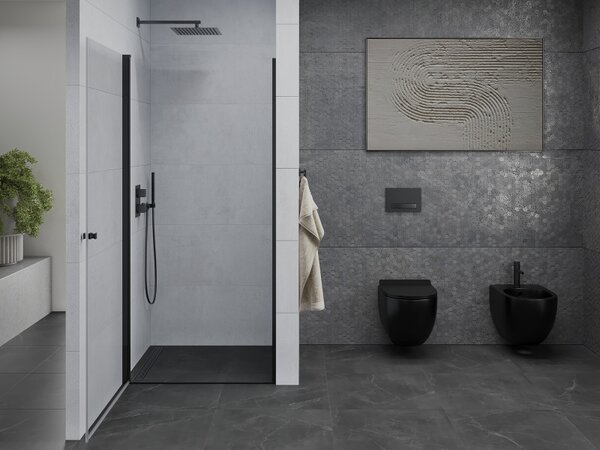 Mexen Pretoria sprchové dveře výklopné 70 cm, transparentní, černé - 852-070-000-70-00