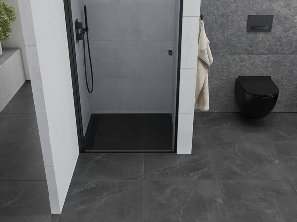 Mexen Pretoria sprchové dveře výklopné 70 cm, transparentní, černé - 852-070-000-70-00