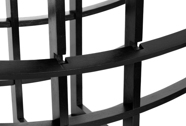 ViaDomo Via Domo - Bambusový stojan na víno Fantasia - černá - 29x42 cm
