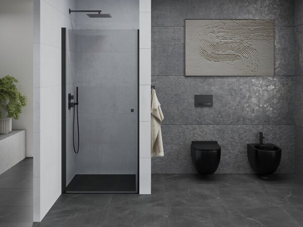 Mexen Pretoria sprchové dveře výklopné 70 cm, transparentní, černé - 852-070-000-70-00
