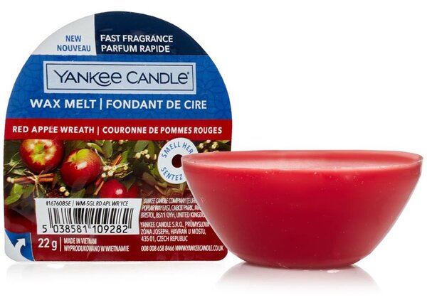 Yankee Candle - vonný vosk Red Apple Wreath (Věnec z červených jablíček) 22g