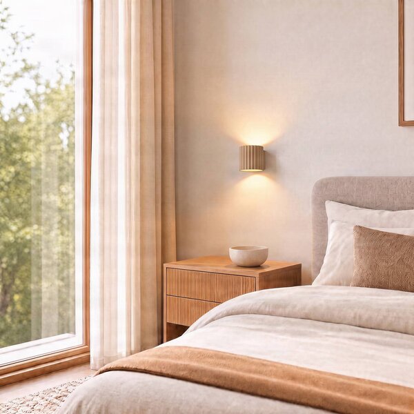 SOLLUX LIGHTING Nástěnné světlo Aura, taupe, Ø 10 cm, G9, nahoru/dolů, hliník, stmívatelný, Hliník / šedá / zinek, Chodba, Hliník, Moderní