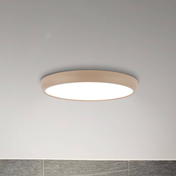 Briloner LED stropní svítidlo Navaro, béžová/bílá, Ø 38 cm, 4 000 K, Krémová / jantar, Chodba, kov, Moderní