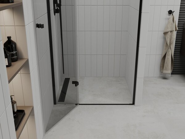 Mexen Roma sklopné sprchové dveře 90 cm, transparentní, černé - 854-090-000-70-00