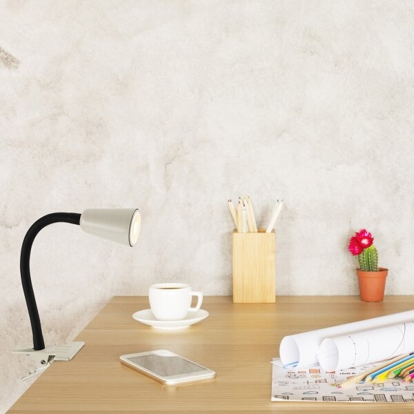 Rabalux 74091 - Stolní lampa s klipem ALDO 1xGU10/7W/230V krémová