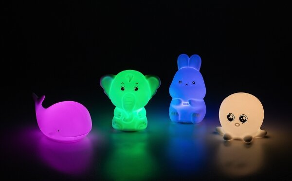 Rabalux 76043 - LED RGB Dotykové noční světlo LIGHTIMALS 0,05W/1xCR2032 králík