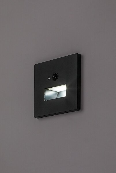 Rabalux 77197-LED Schod sv se senz poh a soum LUNCA 1W/230V 3000/4500/6500Kčerná
