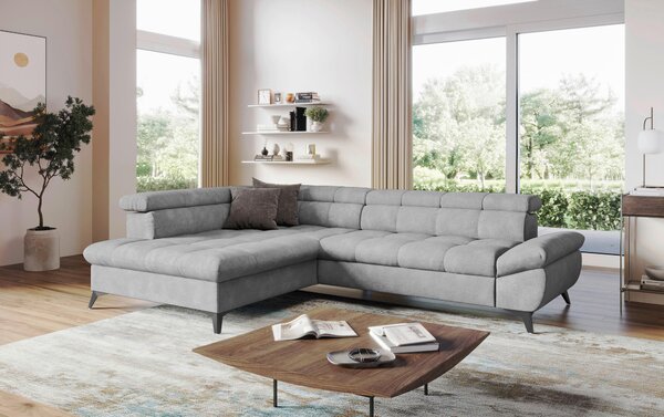 SEDACÍ SOUPRAVA, textil, šedá Welnova - Sedací soupravy