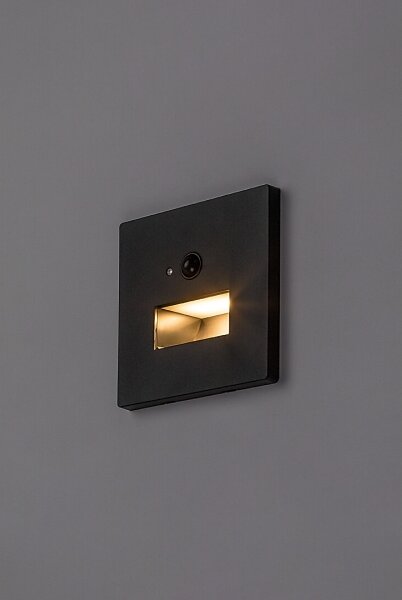 Rabalux 77197-LED Schod sv se senz poh a soum LUNCA 1W/230V 3000/4500/6500Kčerná