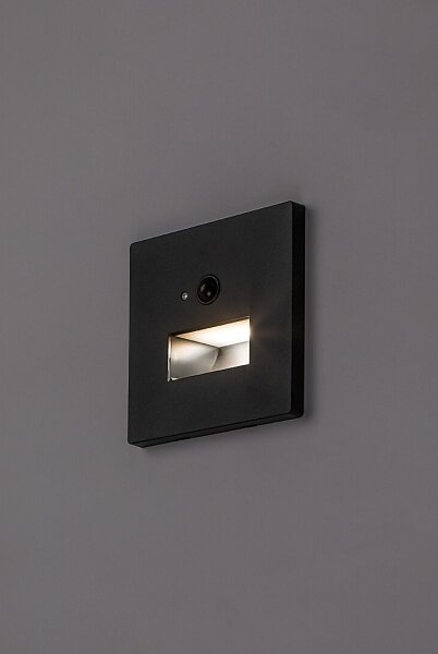 Rabalux 77197-LED Schod sv se senz poh a soum LUNCA 1W/230V 3000/4500/6500Kčerná