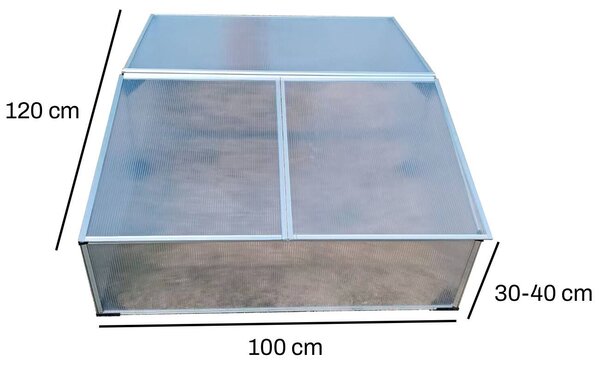 Dvojité pařeniště BestBerg BBGH-120CF / 100 x 120 x 40 cm / stříbrná