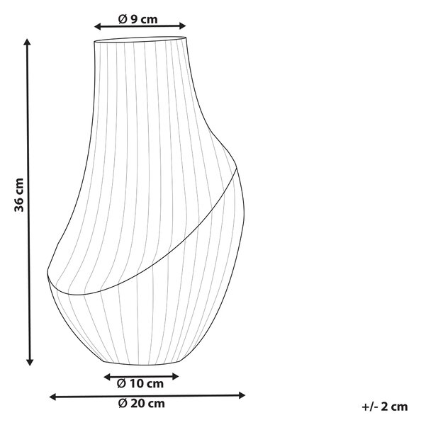 Váza na květiny MYRSINA Sklo 36 cm Šedá