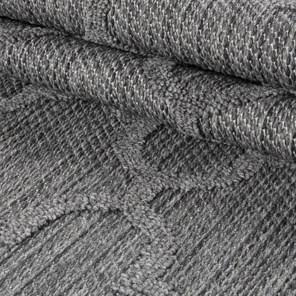 Ayyildiz, Kusový koberec Patara 4951 Grey – na ven i na doma, 80x250, šedá, chodba / předsíň