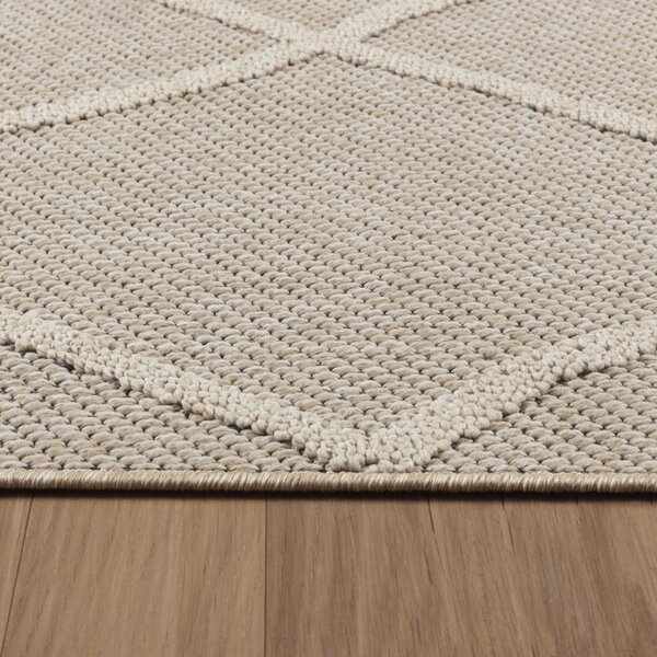 Ayyildiz, Kusový koberec Patara 4952 Beige – na ven i na doma, 120x170, béžová, chodba / předsíň