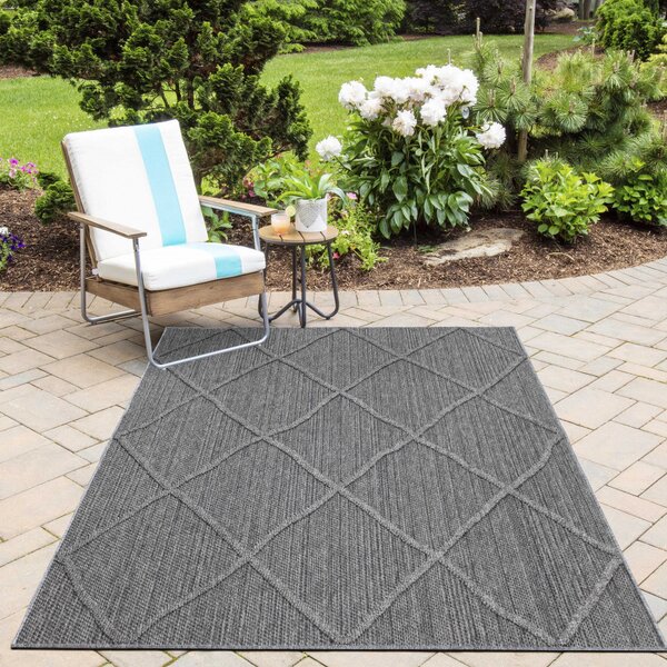 Ayyildiz, Kusový koberec Patara 4952 Grey – na ven i na doma, 80x150, šedá, chodba / předsíň