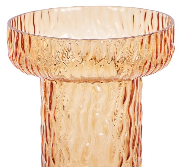 Váza na květiny PLATANIA Sklo 20 cm Oranžová
