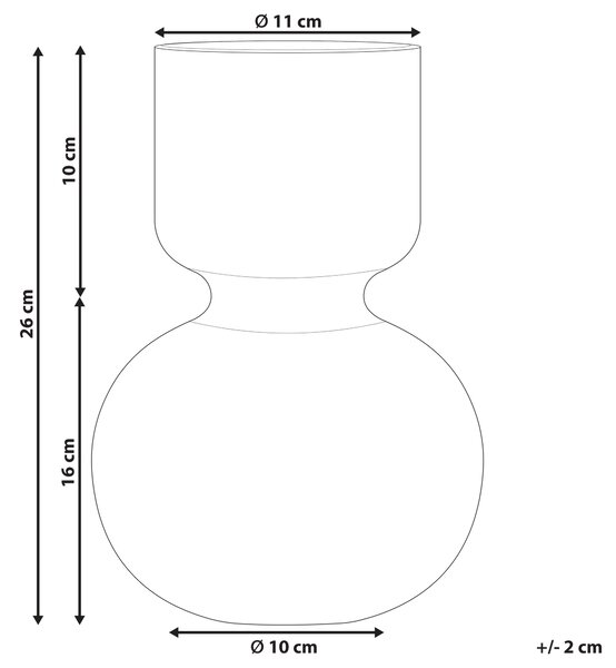 Váza na květiny THETIDIO Sklo 26 cm Fialová