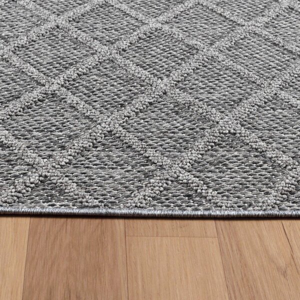 Ayyildiz, Kusový koberec Patara 4953 Grey – na ven i na doma, 80x150, šedá, chodba / předsíň