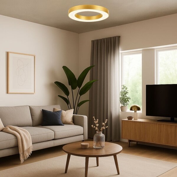 Rabalux 71362 -LED Stropní sv CIRANO LED/24W/230V 3000/4000/6500K pr.40 cm zlatá