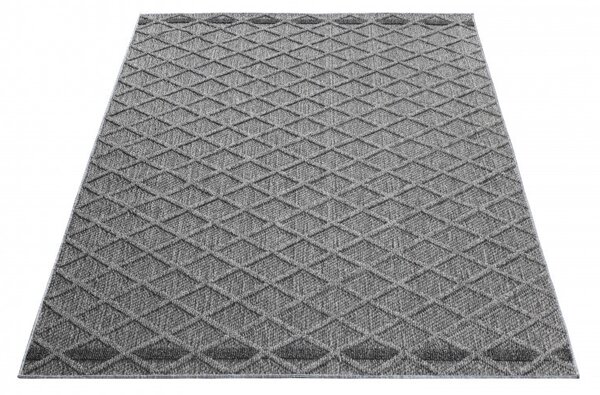 Ayyildiz, Kusový koberec Patara 4953 Grey – na ven i na doma, 80x150, šedá, chodba / předsíň
