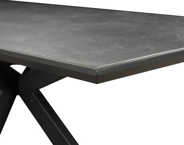 JÍDELNÍ STŮL, černá, tmavě šedá, 180/90/76 cm MID.YOU - Jídelní stoly, Online Only