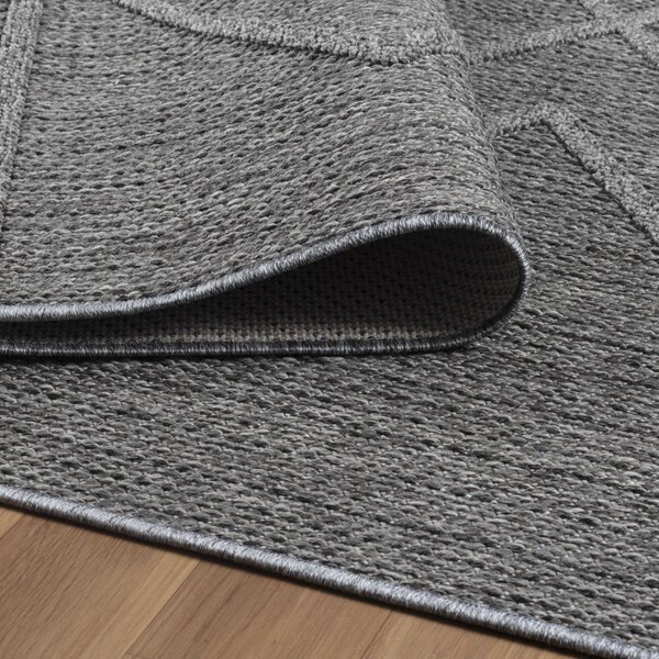 Ayyildiz, Kusový koberec Patara 4954 Grey – na ven i na doma, 200x290, šedá, chodba / předsíň