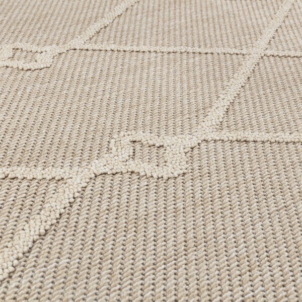 Ayyildiz, Kusový koberec Patara 4955 Beige – na ven i na doma, 80x150, béžová, chodba / předsíň