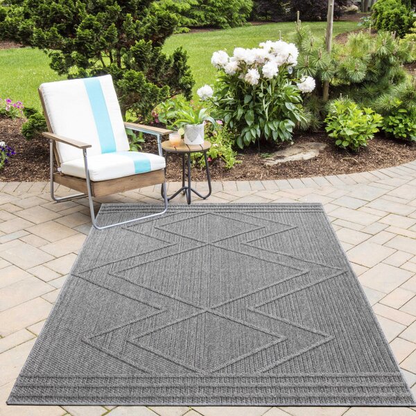 Ayyildiz, Kusový koberec Patara 4954 Grey – na ven i na doma, 200x290, šedá, chodba / předsíň