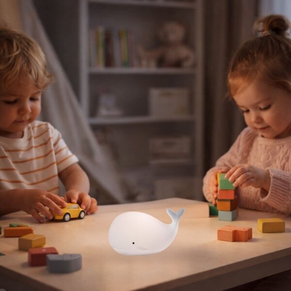 Rabalux 76041 - LED RGB Dotykové noční světlo LIGHTIMALS 0,05W/1xCR2032 velryba
