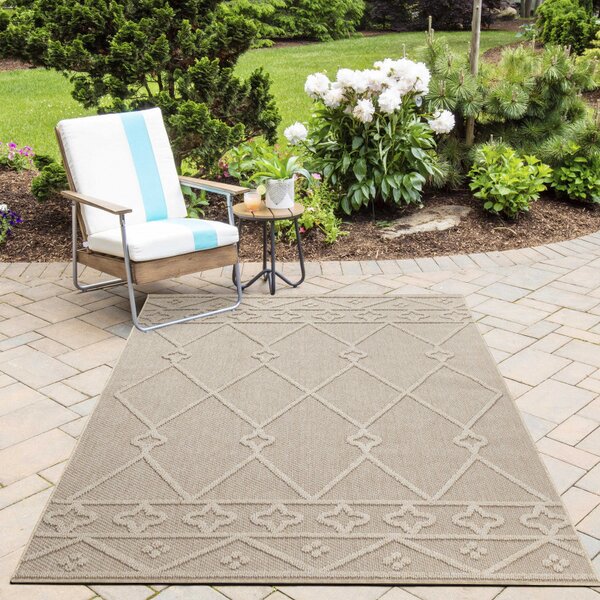 Ayyildiz, Kusový koberec Patara 4955 Beige – na ven i na doma, 80x150, béžová, chodba / předsíň