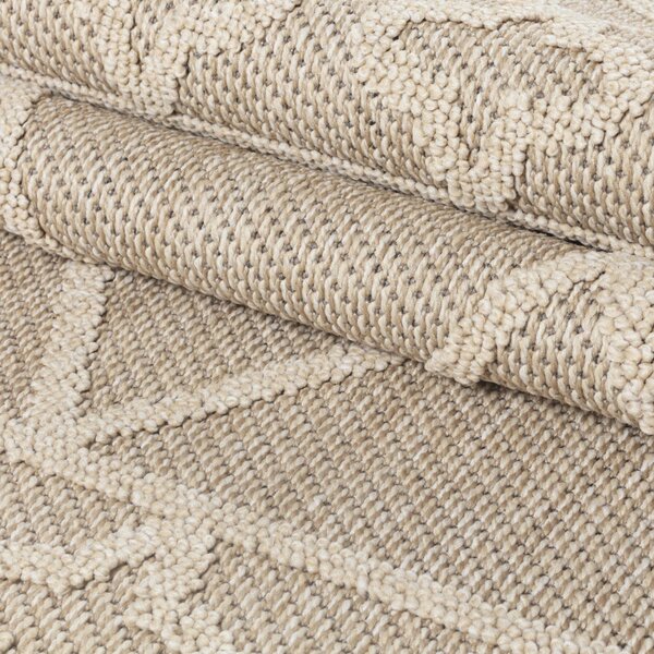 Ayyildiz, Kusový koberec Patara 4955 Beige – na ven i na doma, 80x150, béžová, chodba / předsíň