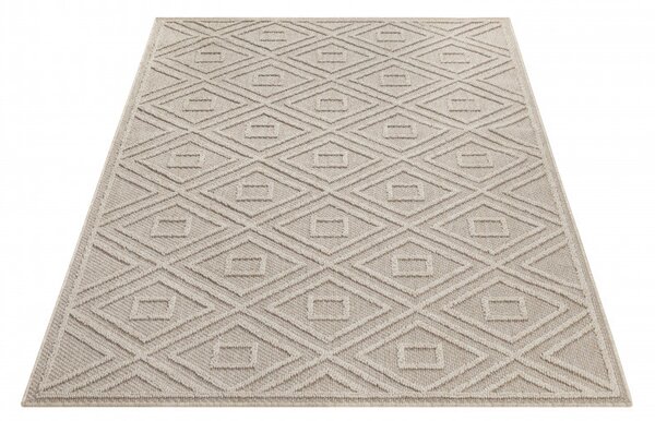 Ayyildiz, Kusový koberec Patara 4956 Beige – na ven i na doma, 80x150, béžová, chodba / předsíň