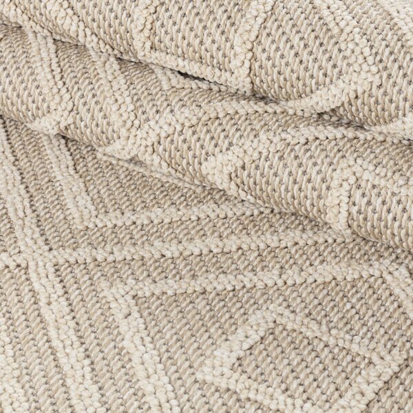 Ayyildiz, Kusový koberec Patara 4956 Beige – na ven i na doma, 80x150, béžová, chodba / předsíň