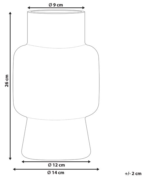 Váza na květiny MEGALO Sklo 26 cm Šedá